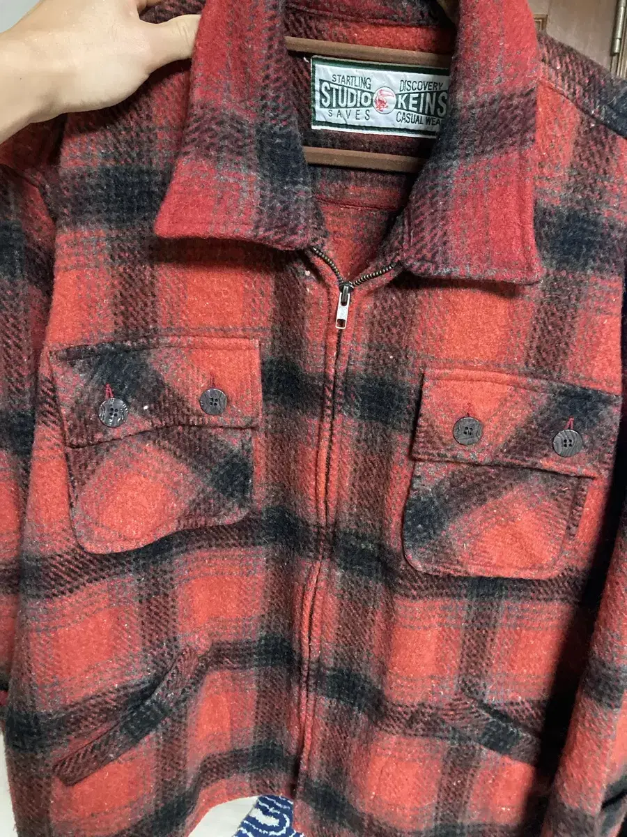 VINTAGE WOOL CHECK JACKET